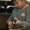 Groen gebreide trui - Knitted sweater sage